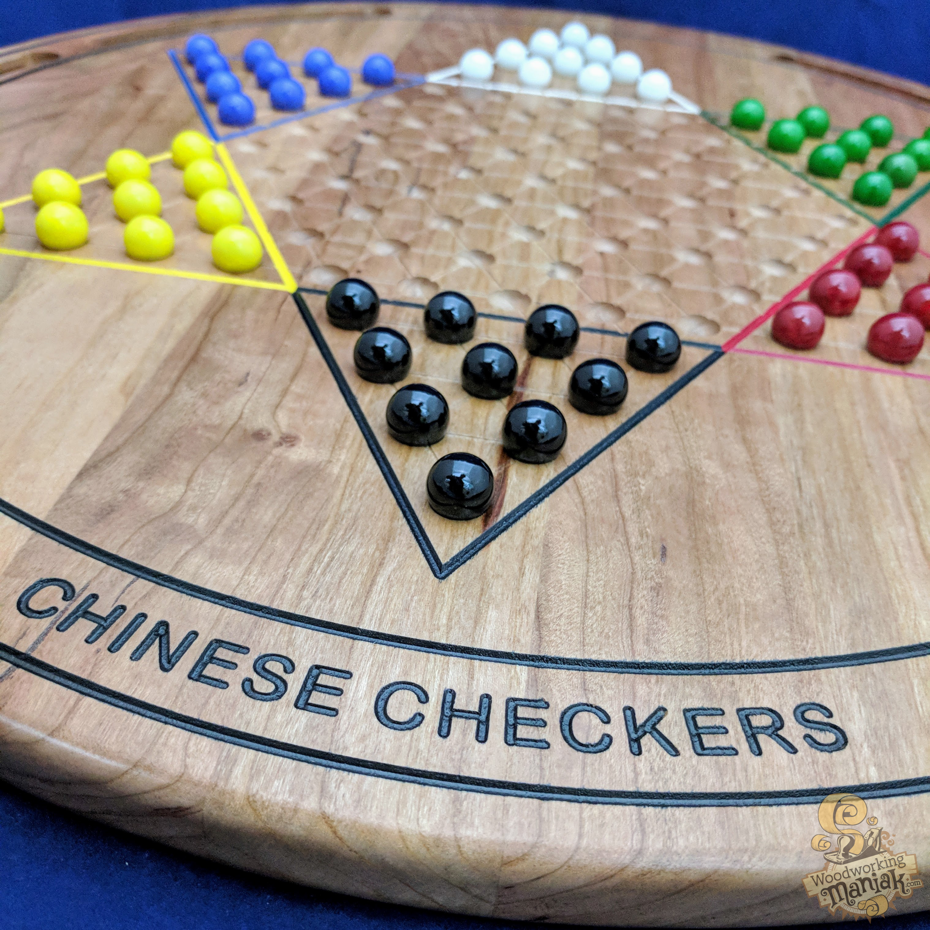20in Hanging Chinese Checker Board - Woodworking Maniak
