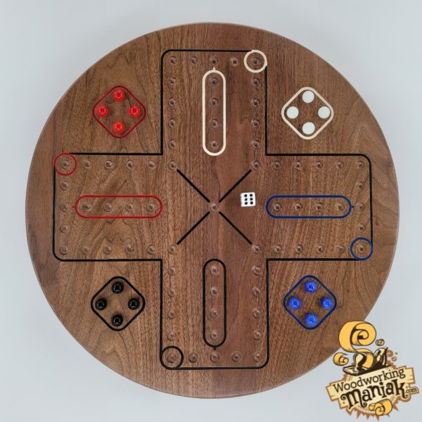 18" 4 Player Wahoo/Aggravation Game Board - Image 5